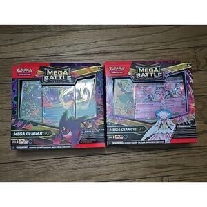 Pokemon Set of 2 (1 of each) Mega Gengar ex / Mega Diancie ex Mega Battle Deck